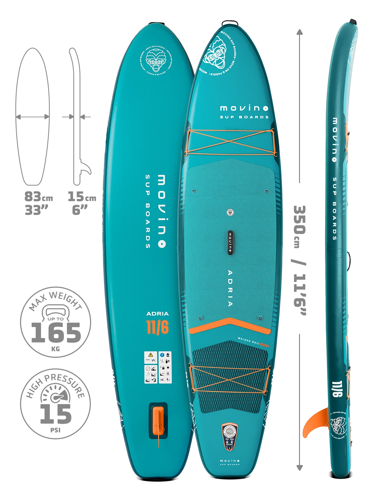 Movino Adria (turquoise-oranje)