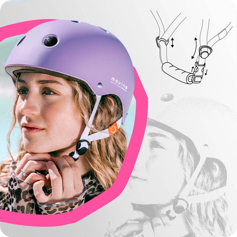 Adjustable chin strap with comfortable padding.
